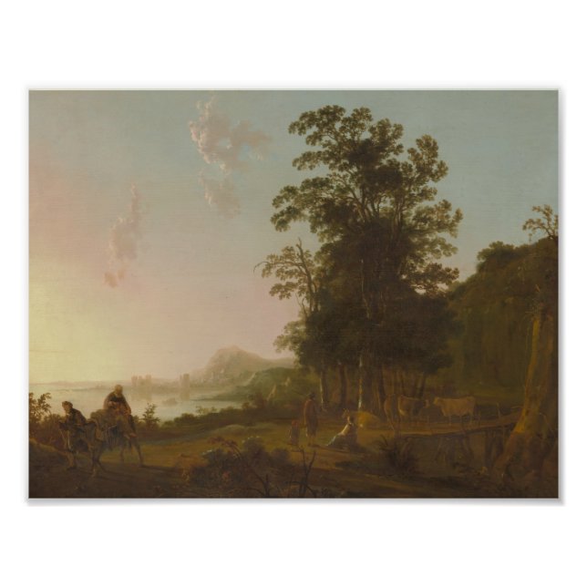 Foto Aelbert Cuyp - Paisagem com o voo para o Egito (Frente)