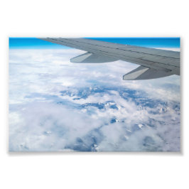 Foto Aerial View of the Snowy Alps – Flight to Venice