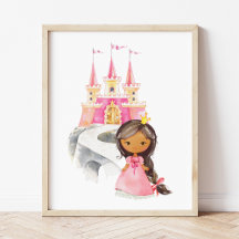 African American Princess, Castle, Girl Nursery