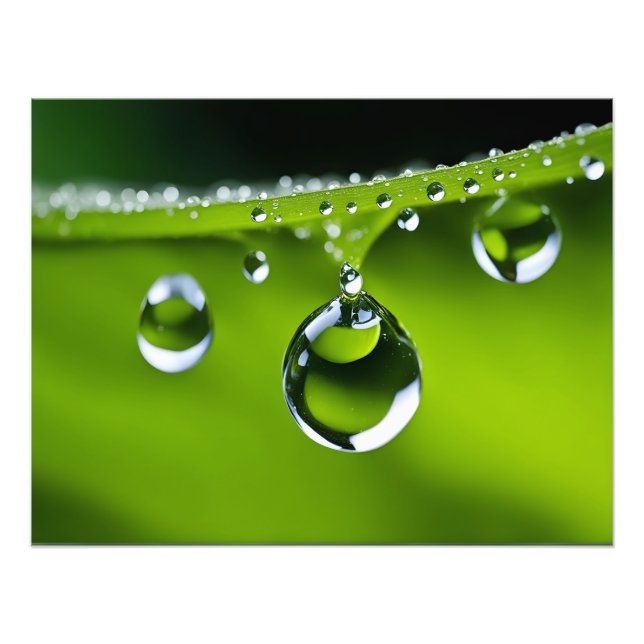 Foto Água cai nas folhas (Frente)