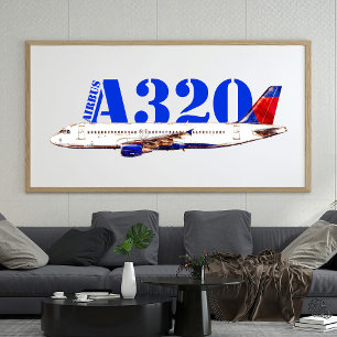 Foto Airbus a320 Desenho de aquarela de avião