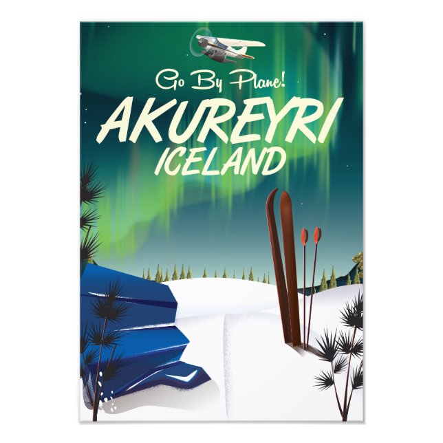 Foto Akureyri poster de viagens da Islândia (Frente)