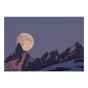 Foto Alasca, Montanhas Chugach Levanta lua de Cheio