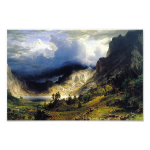 Foto Albert Bierstadt Uma Tempestade nas Montanhas Roch