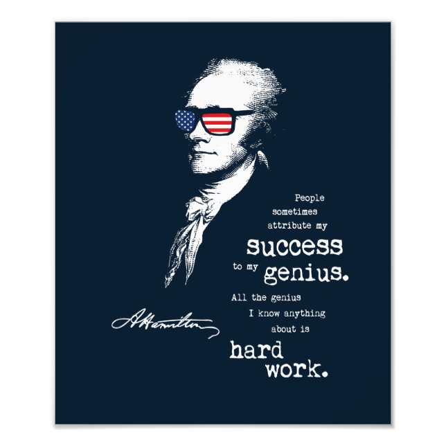 Foto Alexander Hamilton, Citando Dizer. Presente Motiva (Frente)