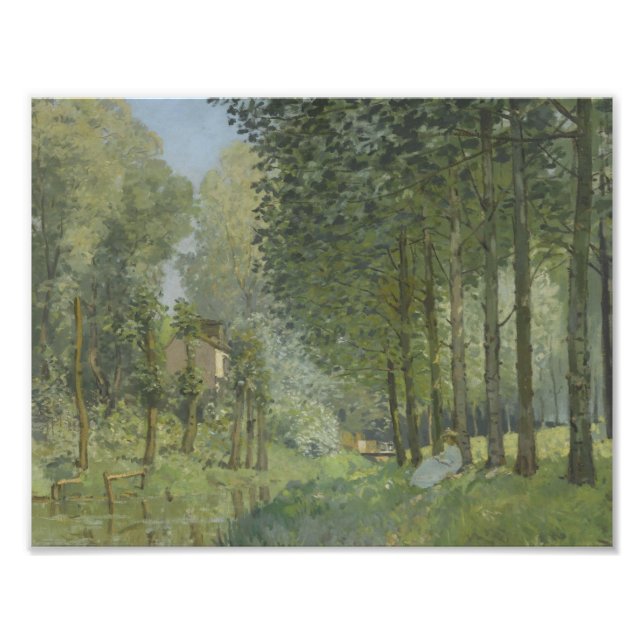 Foto Alfred Sisley - Descanse ao longo da Corrente (Frente)