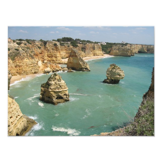 Foto Algarve, Portugal, praia de Benagil e penhascos (Frente)