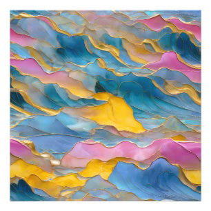 Foto "Algeciras" Ondas de Areia Azul Rosa