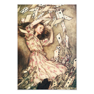 Foto Alice em cartões do vôo do país das maravilhas