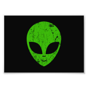 Foto alienígena verde da extraterra de ficção científic