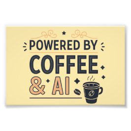 Foto Alimentado por Café & Vetor de Tecnologia Retro de