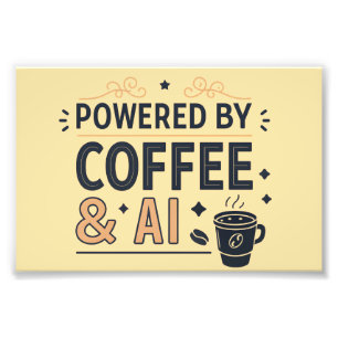 Foto Alimentado por Café & Vetor de Tecnologia Retro de