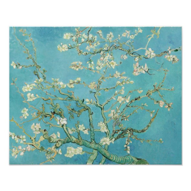 Foto Almond Blossoms por Vincent van Gogh (Frente)