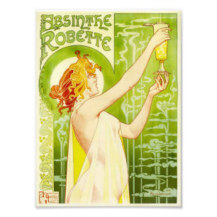Foto Alphonse Mucha Absinthe Robette Impressão
