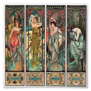 Foto Alphonse Mucha art, art nouveau, vintage, females,