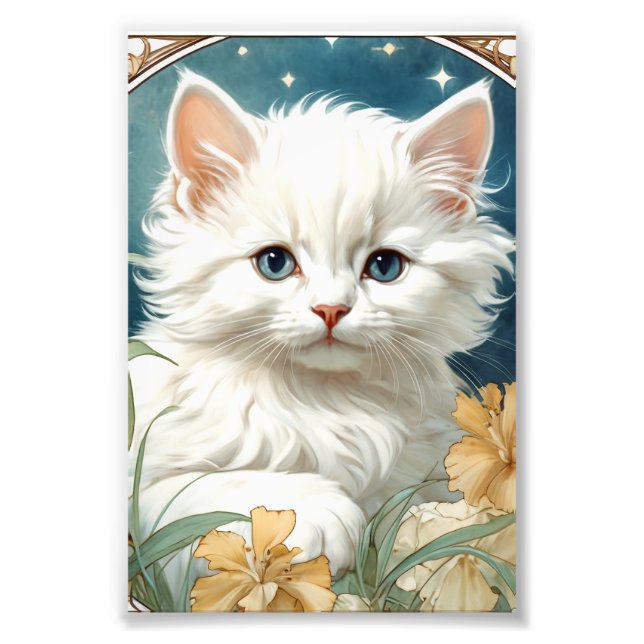 Foto Alphonse Mucha Art Nouveau Kitten (Frente)