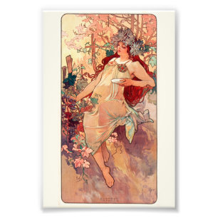Foto Alphonse Mucha, As Estações, Outono (1896)