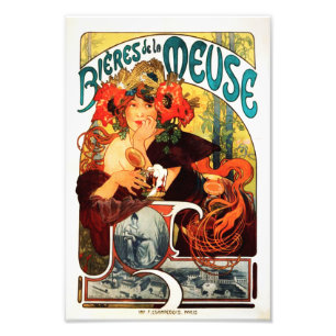 Foto Alphonse Mucha Beer do Impressão de Uso