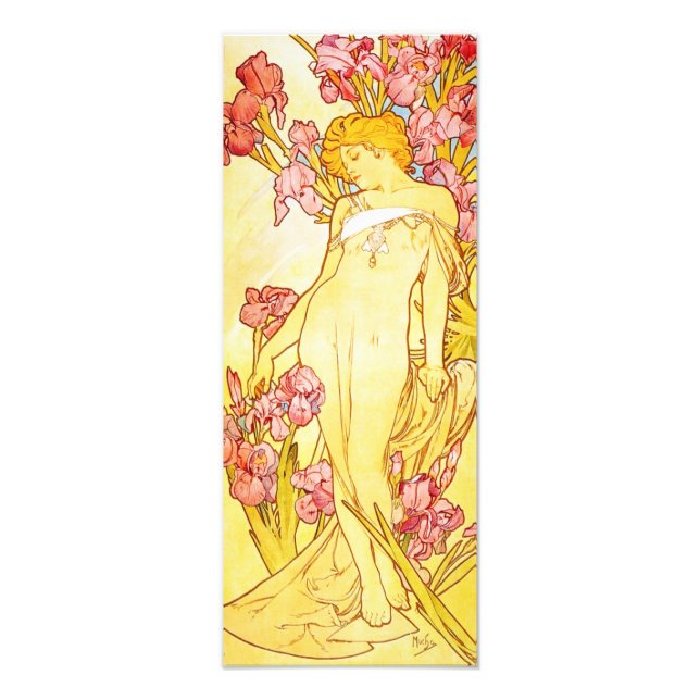 Foto Alphonse Mucha Iris Impressão (Frente)