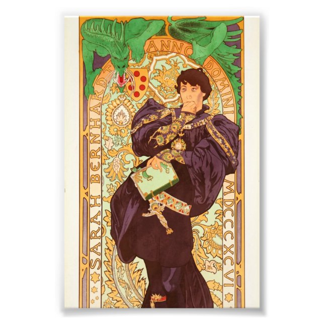 Foto Alphonse Mucha Prince e Dragon (Frente)