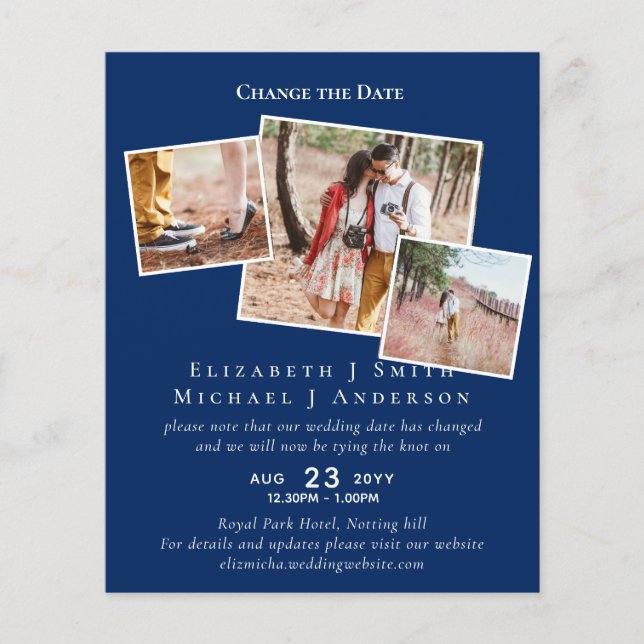 FOTO Alterar os planos de data Adiando qualquer ev (Frente)