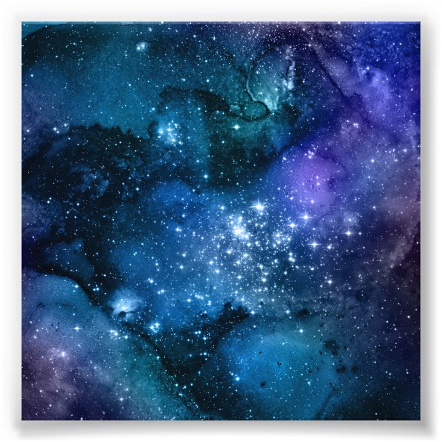 Foto Amantes da Galáxia Espaço Estrelado Céu Azul Faísc (Frente)