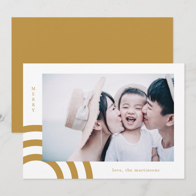 Foto amarela do Ouro da Feliz moderna (Frente/Verso)