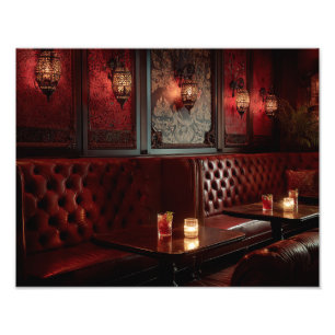 Foto Ambiente de Sala de Veludo Vermelho Mal-humorado à