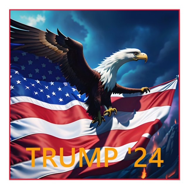 Foto American Flag American American Eagle TRUMP 2024 (Frente)