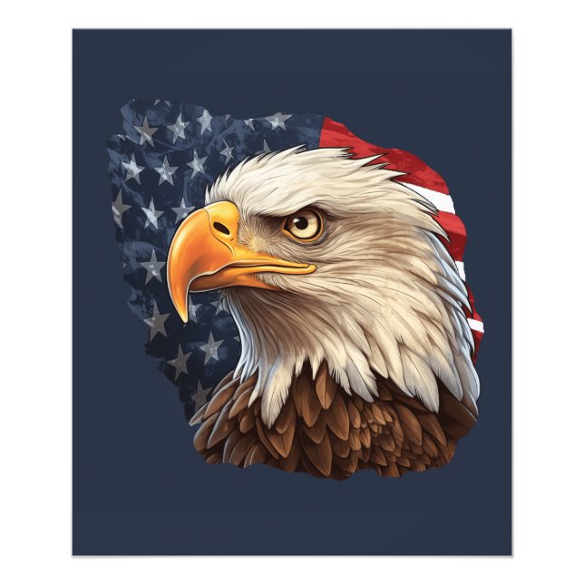Foto American Flag Bald Eagle (Frente)