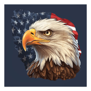 Foto American Flag Bald Eagle