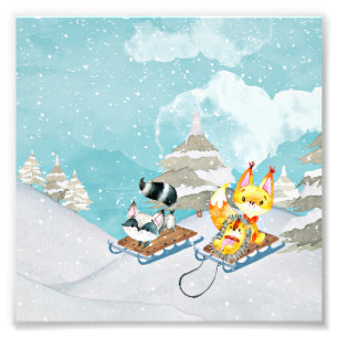 Foto Amigos da Floresta de Inverno - Ilustração do Cozi