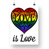 Amor é Amor Coração Arco-Íris LGBTQ
