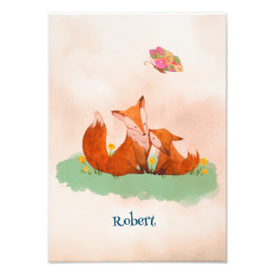 Foto Amor materno entre a raposa-mãe e o filhote