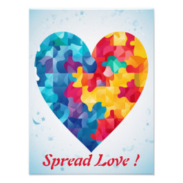 Foto Amor Quebra-cabeça Rainbow Heart Personalizado