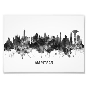 Foto Amritsar Punjab Skyline BW