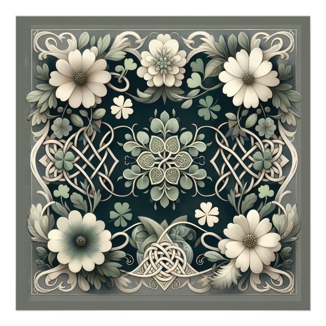 Foto Amuleto Floral Trevo Celta (Frente)