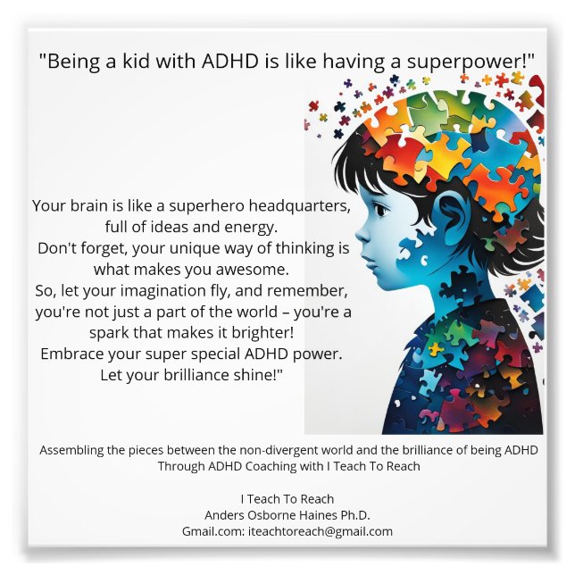 Foto Anders OsbornePhD* Atributos ADHD Postivos Poster (Frente)