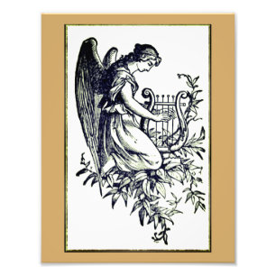 Foto Angel Com Harp E Flora