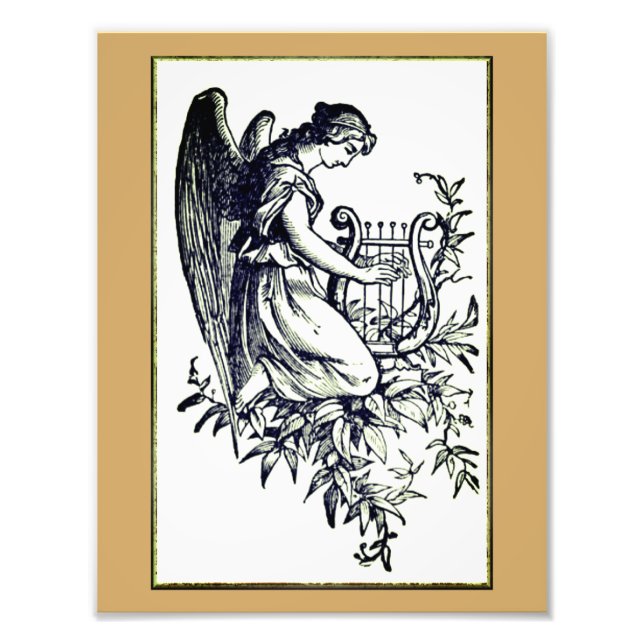 Foto Angel Com Harp E Flora (Frente)