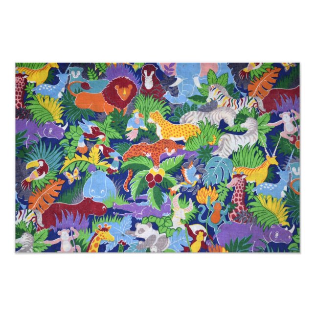 Foto Animais Coloridos da Selva (Frente)