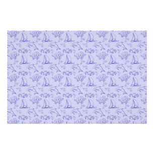 Foto Animais marinhos e padrão de desenho de uma linha