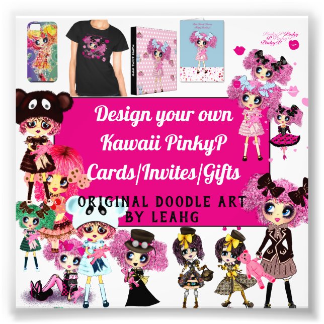 Foto Anime de GAROTA KAWAII - Design seus próprios cart (Frente)
