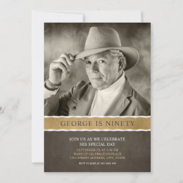 Foto Aniversário Convites Foto Foto Foto de 90