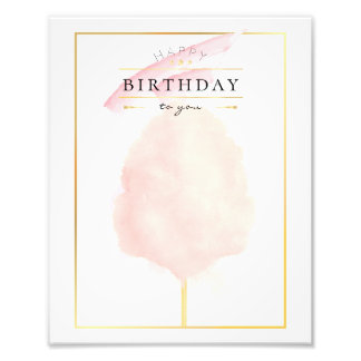 Foto Aniversário do na moda Watercolor Cotton Candy