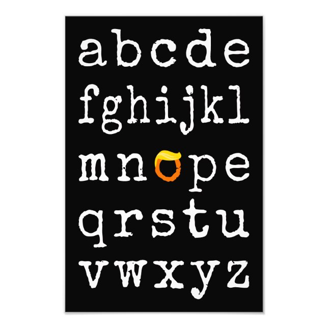 Foto Anti-Trump Alphabet - Nope V (Frente)
