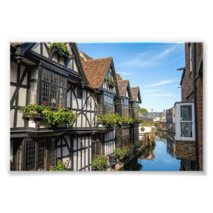 Foto Antiga Casa dos Tecelões no Rio Stour, Canterbury