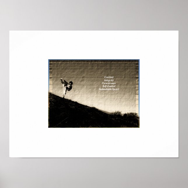 'Foto antiga' Taekwondo tenets poster (Frente)