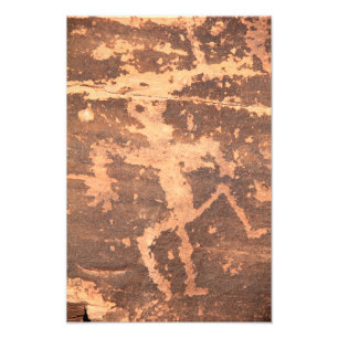 Foto Antigo Nativo Americano Zuni Lizardman Petrogliph