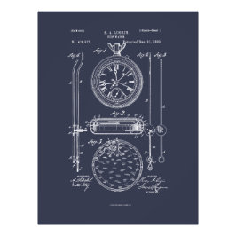 Foto Antique Stopwatch, desenho de patente 1889